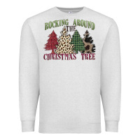 Oatmeal Heather rocking around the christmas tree Premium Sweatshirt - MaliasSmallBusiness