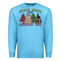 Ocean Blue rocking around the christmas tree Premium Sweatshirt - MaliasSmallBusiness