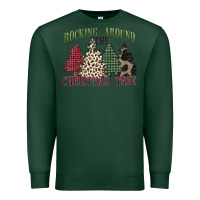 Sports Green rocking around the christmas tree Premium Sweatshirt - MaliasSmallBusiness