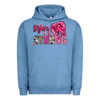 Pigment Pebble Blue brave and strong Urban Hoodie - NancyCooperArtShop