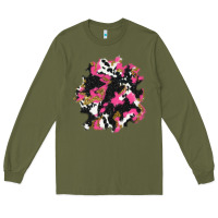 Army Green valentine's day cow patches Long Sleeve Tee - AdoDesignShop