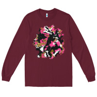 Burgundy valentine's day cow patches Long Sleeve Tee - AdoDesignShop