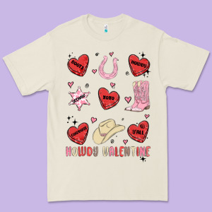 Howdy Valentine Copy Premium Tee Designed By Maliassmallbusiness