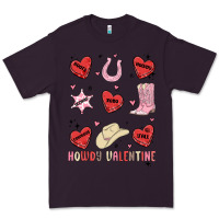 Plum howdy valentine copy Premium Tee - MaliasSmallBusiness