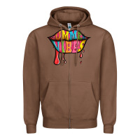 Chestnut summer vibes lips Zipper Hoodie - Jasminsmagicworld