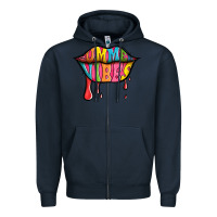 Navy summer vibes lips Zipper Hoodie - Jasminsmagicworld
