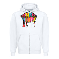 White summer vibes lips Zipper Hoodie - Jasminsmagicworld