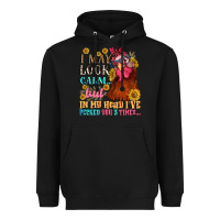 Black i may look calm but in my head i pecked you three Heavyweight Hoodie - NancyCooperArtShop