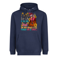 Navy i may look calm but in my head i pecked you three Heavyweight Hoodie - NancyCooperArtShop