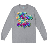 Heather Grey mom life Long Sleeve Tee - JahusDesignShop