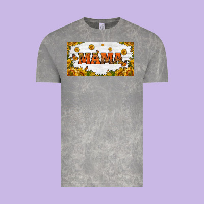 Sunflowers And Butterflies Mama License Plate Vintage Tee Designed By Hra Design Shop