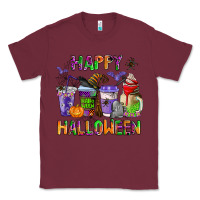 Burgundy happy halloween coffee cups Classic Tee - AdoDesignShop