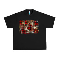 Black christmas leopard cowhide background Urban Heavy Tee - BarkalooDesign