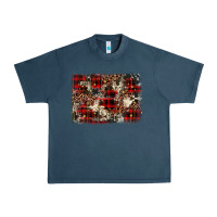 Midnight Navy christmas leopard cowhide background Urban Heavy Tee - BarkalooDesign