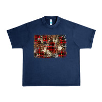 Navy christmas leopard cowhide background Urban Heavy Tee - BarkalooDesign