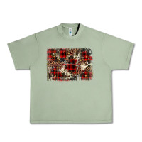 Oil Green christmas leopard cowhide background Urban Heavy Tee - BarkalooDesign