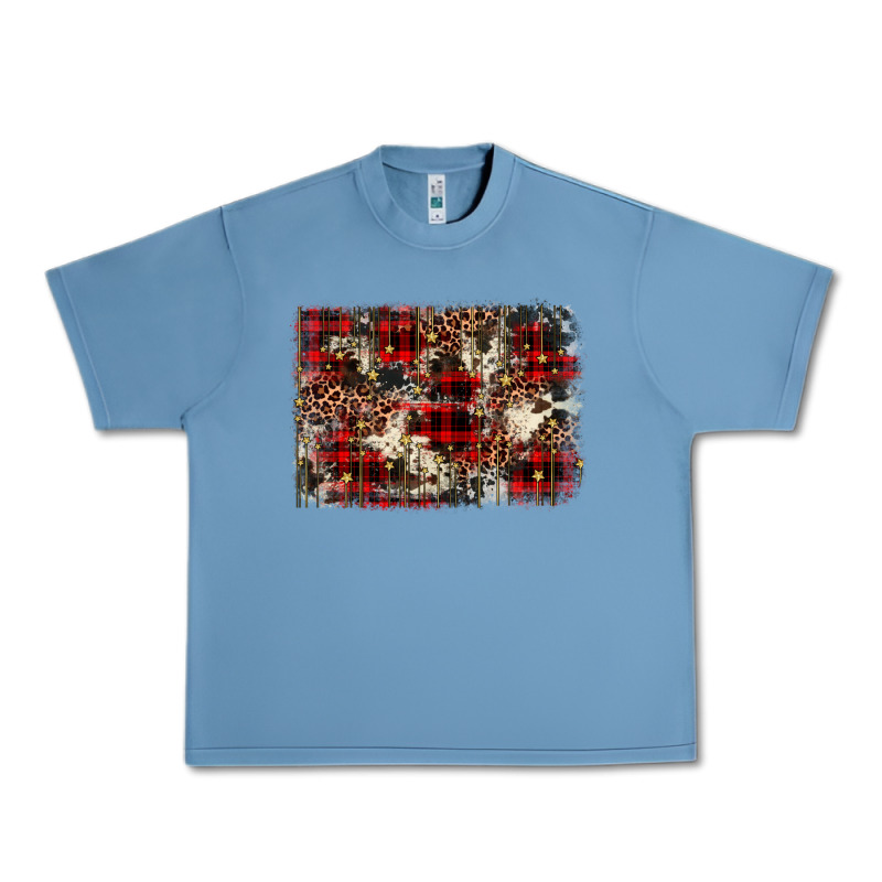 Christmas Leopard Cowhide Background Urban Heavy Tee by BarkalooDesign | Teevron