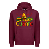 Burgundy Cuanto my fourth mexican birthday Premium Hoodie - Jasminsmagicworld