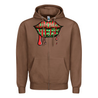 Chestnut summer vibes watermelon lips Zipper Hoodie - Jasminsmagicworld