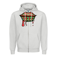 Dove Grey summer vibes watermelon lips Zipper Hoodie - Jasminsmagicworld