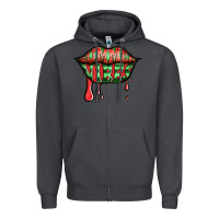 Smoke summer vibes watermelon lips Zipper Hoodie - Jasminsmagicworld