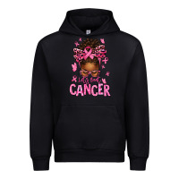 Black lets beat cancer afro messy bun Urban Hoodie - texasbilliewilder