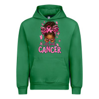 Emerald lets beat cancer afro messy bun Urban Hoodie - texasbilliewilder