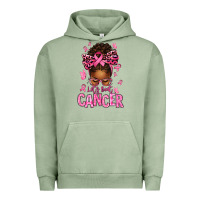 Pigment Oil Green lets beat cancer afro messy bun Urban Hoodie - texasbilliewilder