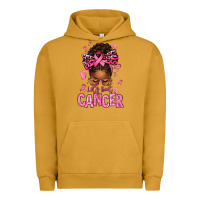 Pigment Peanut Butter lets beat cancer afro messy bun Urban Hoodie - texasbilliewilder