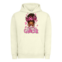 Pigment Pistachio lets beat cancer afro messy bun Urban Hoodie - texasbilliewilder