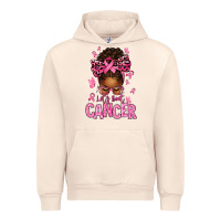 Sandshell lets beat cancer afro messy bun Urban Hoodie - texasbilliewilder