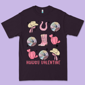 Howdy Valentine Premium Tee Designed By Maliassmallbusiness