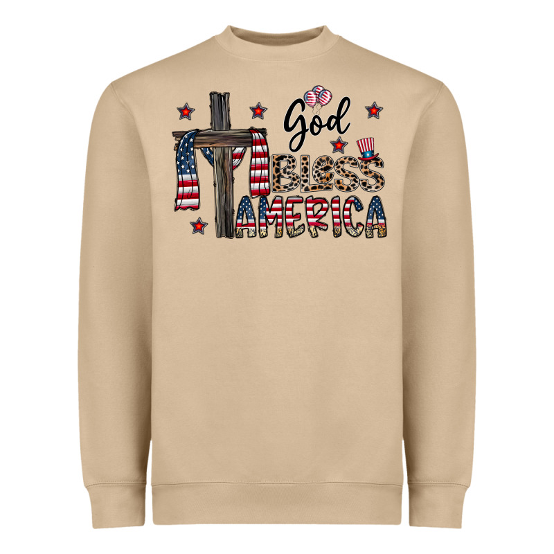 God Bless America Heavyweight Sweatshirt by CowhideDigitalArt | Teevron