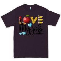 Plum love my job teacher life Premium Tee - BarkalooDesign