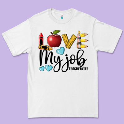 Love My Job Teacher Life Premium Tee Designed By Barkaloodesign