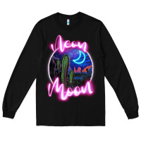 Black neon moon Long Sleeve Tee - JahusDesignShop