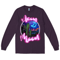 Plum neon moon Long Sleeve Tee - JahusDesignShop