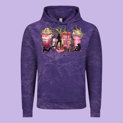 Let's Go Girls Coffee Cups Vintage Hoodie Designed By Zillion Design Studio