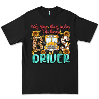 Black early rising always smiling safe driving bus drive Premium Tee - MaliasSmallBusiness