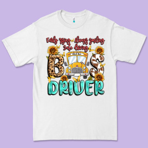 Early Rising Always Smiling Safe Driving Bus Drive Premium Tee Designed By Maliassmallbusiness