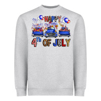 Heather Grey western hello fourth of july trucks Heavyweight Sweatshirt - FaDigitalArtStudio