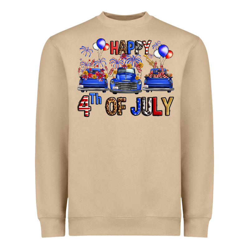 Western Hello Fourth Of July Trucks Heavyweight Sweatshirt by FaDigitalArtStudio | Teevron