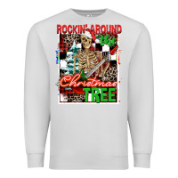 Dove Grey Rockin' around the Christmas tree skeleton Premium Sweatshirt - NancyCooperArtShop