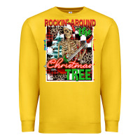 Lemon Rockin' around the Christmas tree skeleton Premium Sweatshirt - NancyCooperArtShop