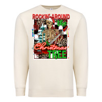 Sandshell Rockin' around the Christmas tree skeleton Premium Sweatshirt - NancyCooperArtShop