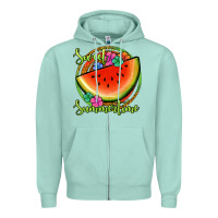 Seafoam sweet summertime watermelon Zipper Hoodie - Jasminsmagicworld