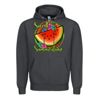 Smoke sweet summertime watermelon Zipper Hoodie - Jasminsmagicworld