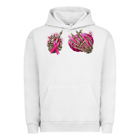 Pigment Lunar Rock Breast Cancer skeleton hands Urban Hoodie - NancyCooperArtShop