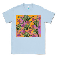 Dusty Blue dinosaur brontosaurus Classic Tee - Artiststas