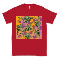 Red dinosaur brontosaurus Classic Tee - Artiststas